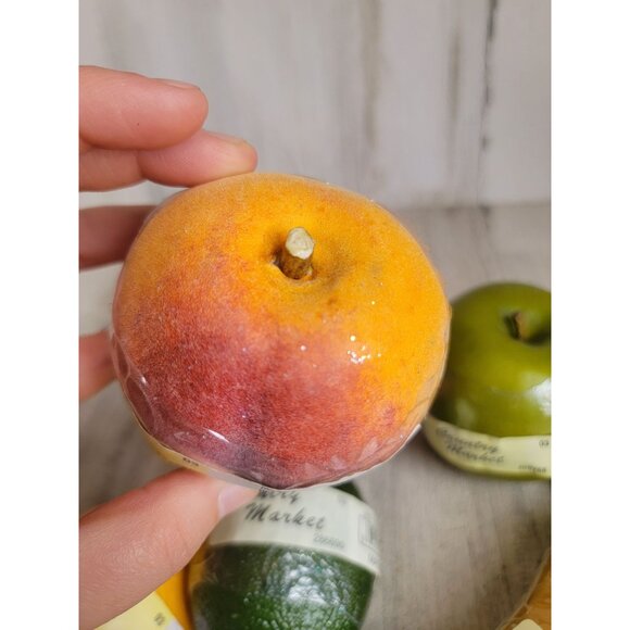 Country Market artificial realistic fruit banana lemon Apple orange lime Peach s - Picture 8 of 13